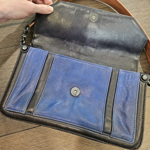 📣 RARE VINTAGE Tory Burch All Leather Handbag/Clutch - Picture 12 of 16